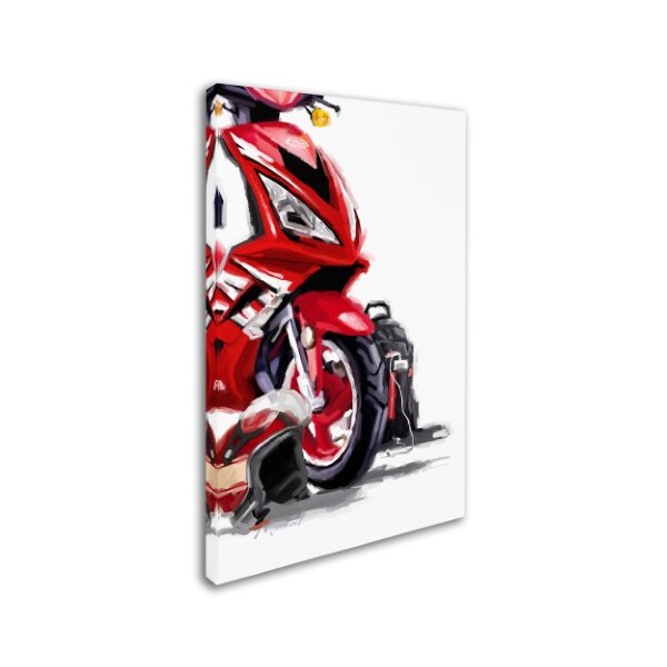 The Macneil Studio 'Red Scooter' Canvas Art,12x19